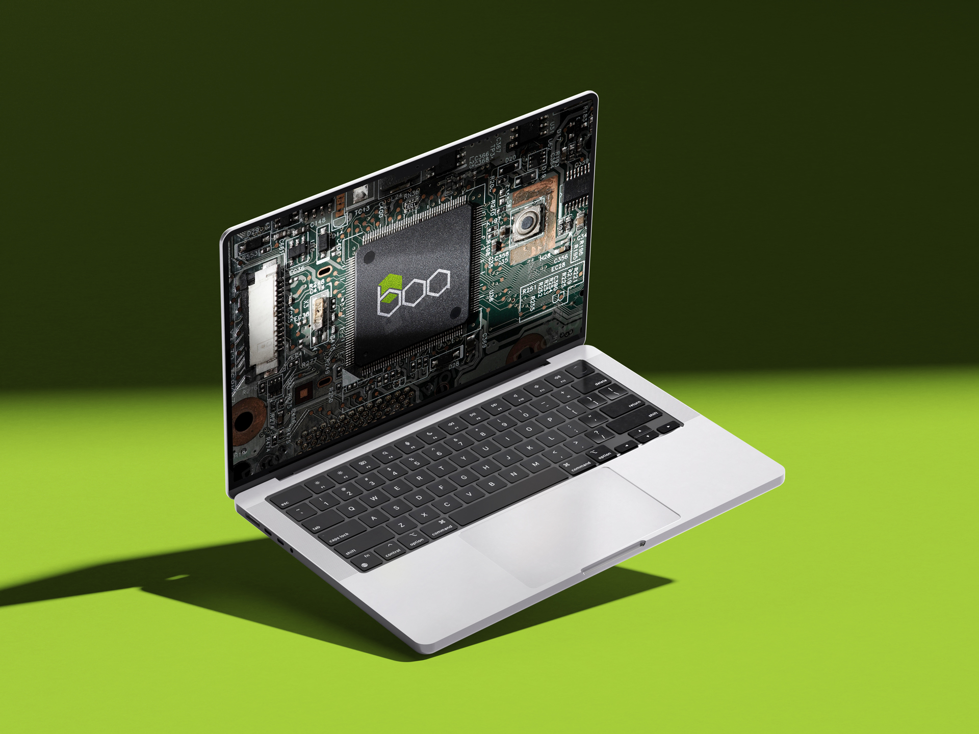 mockup logo microchip cyber ingegnere informatico 